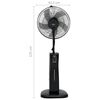 vidaXL Stoječ ventilator z daljinskim upravljalnikom črn