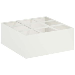 vidaXL Vrtni lonček Bela 100 x 100 x 20 cm Mlinjeni jeklo
