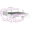 vidaXL Izvlečna dnevna postelja s predali svetlo siva 100x200 cm žamet
