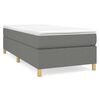 vidaXL Posteljni okvir z vzmetmi temno siv 90x200 cm blago