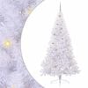 vidaXL Umestno božično drevo med 300 LED Bela 210 cm PVC in jeklo
