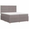 vidaXL Postelja boxspring z vzmetnico Taupe 140 x 200 cm Blago