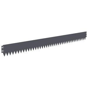 vidaXL Robovi trave 50 pcs 103 x 10 cm Jeklo Antracit