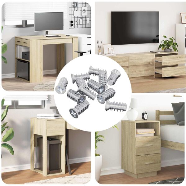 vidaXL Vijak 12 pcs srebrna M6 x 12 mm elezo