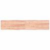 vidaXL Mizna plo&scaron;ča sv. rjava 200x40x(2-6)cm obdelana trdna hrastovina