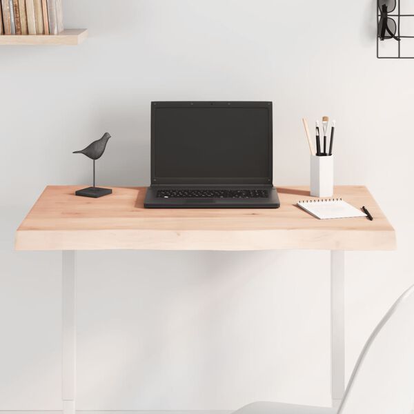 vidaXL Mizna plošča 80x40x(2-6) cm neobdelana hrastovina naraven rob