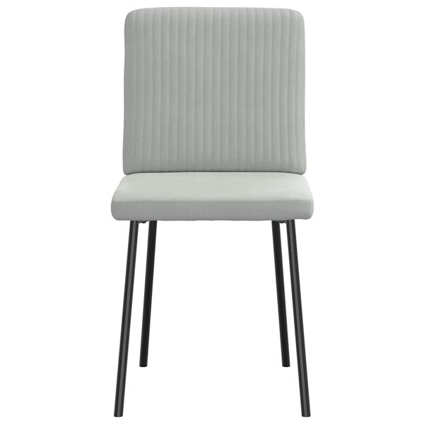 vidaXL Jedilni stoli 4 kosi svetlo siv žamet