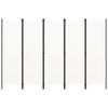 vidaXL Paravan 5-delni bel 250x180 cm