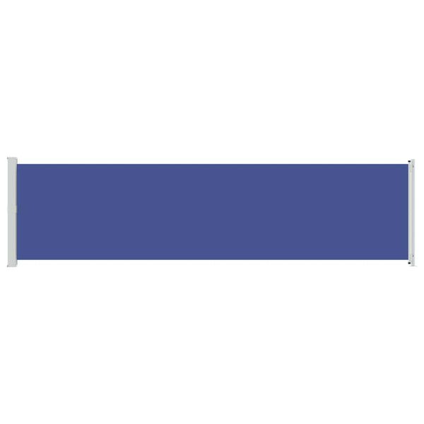 vidaXL Zložljiva stranska tenda za teraso 600x160 cm modra