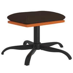 vidaXL Stolček za noge rjav 60x60x36 cm blago in umetno usnje