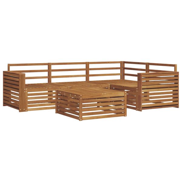 vidaXL Zunanja garnitura za sedenje 5 pcs Naravna Masiven les akacije