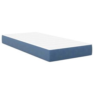 vidaXL Vzmetnica z vzmetnico Modra 80 x 200 cm blago