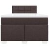 vidaXL Box spring postelja z vzmetnico temno rjav 120x200 cm blago