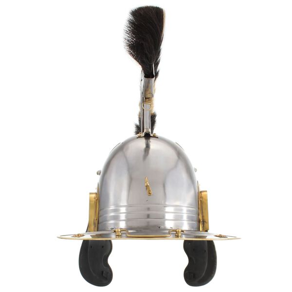 vidaXL Rimska voja&scaron;ka čelada starinska kopija LARP srebrno jeklo