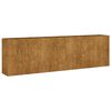 vidaXL Vrtna visoka greda 280x40x80 cm corten jeklo