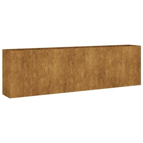 vidaXL Vrtna visoka greda 280x40x80 cm corten jeklo