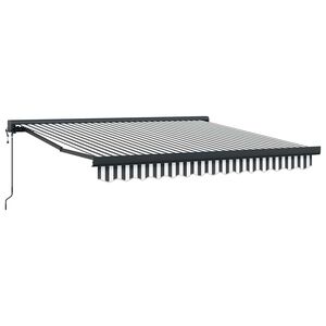 vidaXL Zložljiva tenda antracit in bela 3x2,5 m blago in aluminij