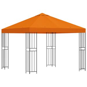 vidaXL Paviljon 3 x 3 m Oranžna Poliester in jeklo 190 gsm
