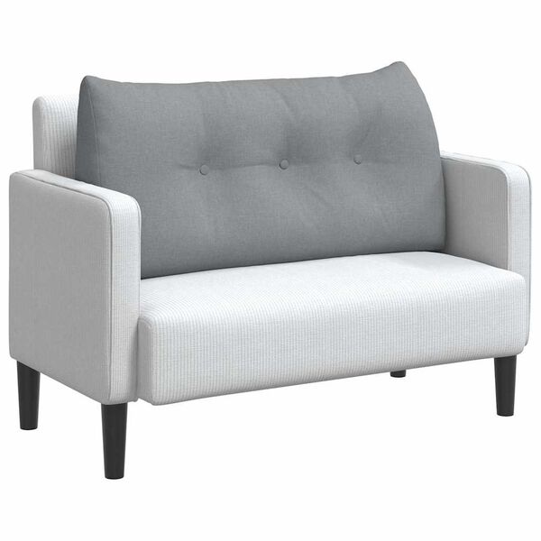 vidaXL Poglavni vzglavnik Svetlo siva 100 x 24 x 50 cm blago