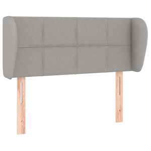 vidaXL Vzglavje z u&scaron;esi svetlo sivo 83x23x78/88 cm blago