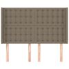 vidaXL Vzglavje z u&scaron;esi taupe 147x16x118/128 cm blago