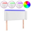 vidaXL LED posteljno vzglavje belo 93x16x78/88 cm umetno usnje