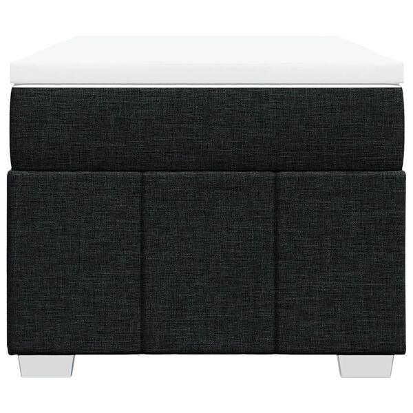 vidaXL Box spring postelja z vzmetnico črna 80x200 cm blago