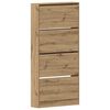 vidaXL Omara za čevlje 80 x 21 x 163,5 cm Konstruiran les Umetni hrast