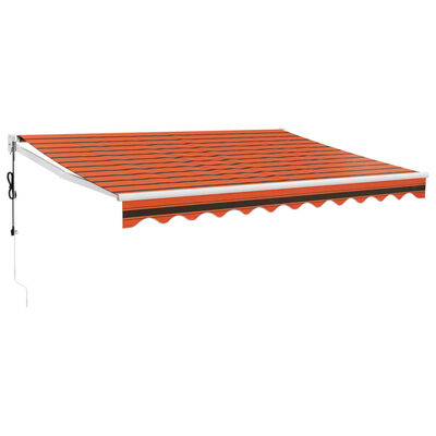 vidaXL Avtomatsko zložljiva tenda oranžna in rjava 3x2,5 m