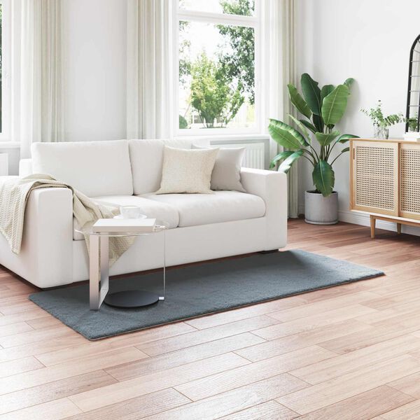 vidaXL Umetno zajčje preproga Olite Antracit 100 x 200 cm Poliester