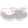 vidaXL Vrtna sedežna garnitura z blazinami 8-delna siv ratan/akacija