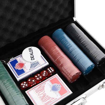 vidaXL Komplet poker žetonov 300 kosov 4 g