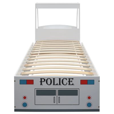 vidaXL Otroška postelja policijski avto z vzmetnico 90x200 cm 7 con H2