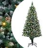 vidaXL Umestno božično drevo Zelena 180 cm PVC, jeklo in plastika