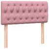 vidaXL Box Spring postelja z vzmetnico Pink 100x220 cm Velvet