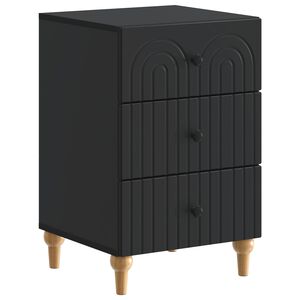 vidaXL Nočna omarica s predalom Črna 43x 41 x 66,5 cm Inženirski les