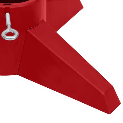 vidaXL Stojalo za novoletno jelko rdeče 55,5x55,5x15 cm