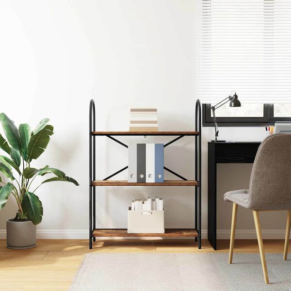 vidaXL Knjižna polica Star les 80 x 30 x 109 cm Konstruiran les