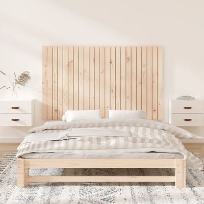 vidaXL Stensko posteljno vzglavje 147x3x90 cm trdna borovina