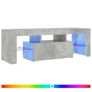 vidaXL TV omarica z LED lučkami betonsko siva 120x35x40 cm
