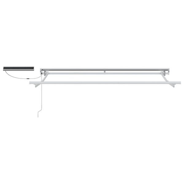 vidaXL Električni zložljiv senčnik Rdeča 3,5 x 2 m