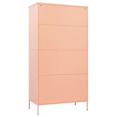vidaXL Garderobna omara roza 90x50x180 cm jeklo