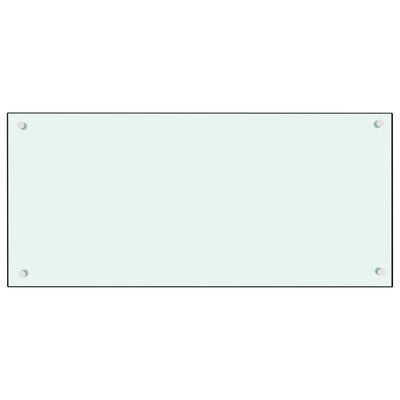 vidaXL Kuhinjska zaščitna obloga bela 90x40 cm kaljeno steklo