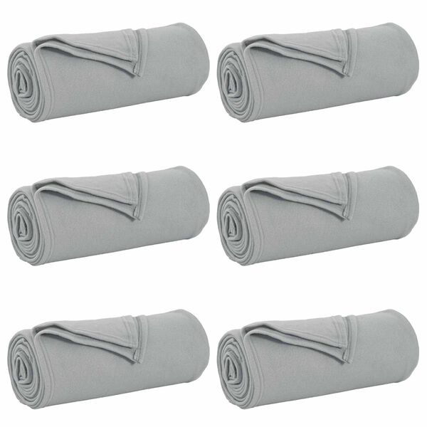 vidaXL Obloge 6 pcs Siva 240 x 220 cm Flis