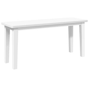 vidaXL klop 90 cm Bela masivna lesena guma