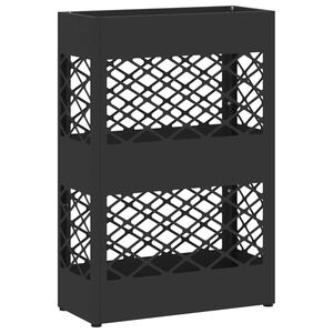 vidaXL Stojalo za dežnik Črna 28 x 12 x 41 cm Jeklo