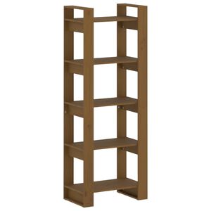 vidaXL Knjižna omara/pregrada medeno rjava 60x35x160 cm trden les