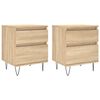vidaXL Nočna omarica 2 kosa sonoma hrast 40x35x50 cm inženirski les