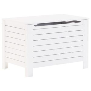 vidaXL &Scaron;katla za shranjevanje s pokrovom RANA bela 100x49x54 cm