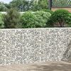 vidaXL Trapezna visoka greda gabion pocinkano jeklo 150x20x100 cm